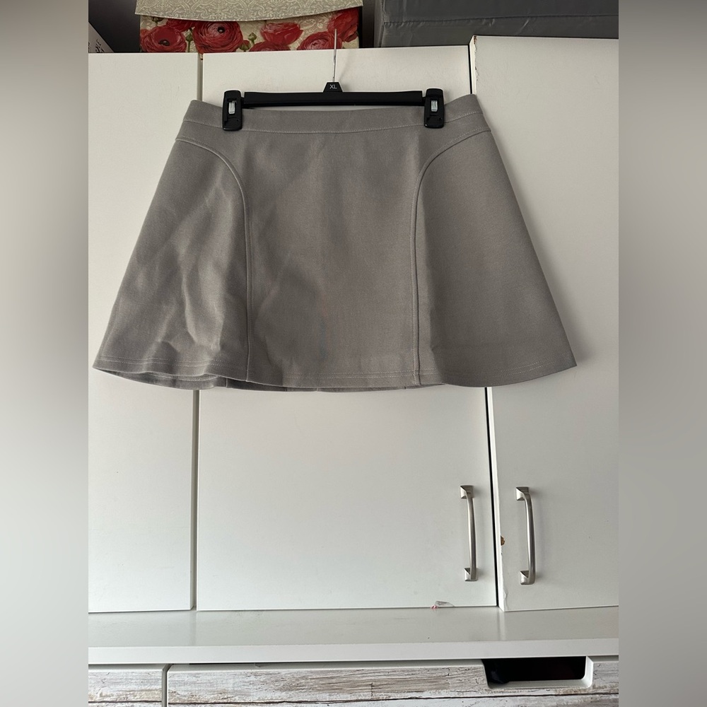 🩶 NWOT Cider Gray A-Line Mini Skirt Size Large Flared Y2K